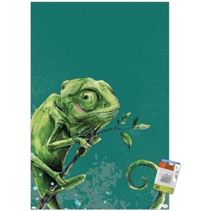 Trends International Snowtap - Chameleon Photobomb Unframed Wall Poster Prints - 1 of 4