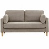 Racxily Modern Minimalist 2-Seater Sofa, Loveseat Couch Soft Sofa for Living Room, Khaki - 4 of 4