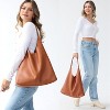 Hobo Bags for Women Soft Vegan Leather Shoulder Handbag Slouchy Tote Purses - 3 of 4