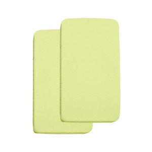 BreathableBaby All-in-One Fitted Sheet & Waterproof Cover, For 36" x 18" Cradle Mattress (2-Pack), Lime - 1 of 4