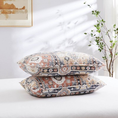 Natural Kilim Pattern King Microfiber Quilt Set