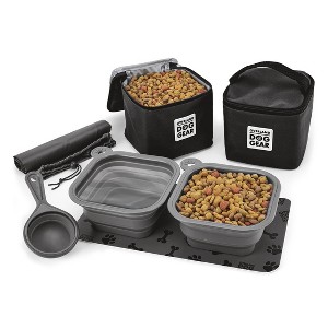 Mobile Dog Gear Dine Away Food Set, Large, Black - 1 of 3