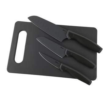  Thyme & Table 3 Piece Knife Set Non Stick Stainless Steel with  Santoku Knife & Comfort Grip Handle: Home & Kitchen
