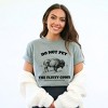 Simply Sage Market Women's Yellowstone Fluffy Cows Short Sleeve Garment Dyed Tee - 2 of 4