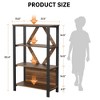1 PB Iron Strip Light Bookshelf with Illuminated Back Panel, Durable Metal Frame, Modern Design, and Energy-Efficient Lighting - 3 of 4