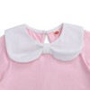 Girls' Bow - Neck Puff Sleeve Top, Cute Peter Pan Collar Tee, Sweet Casual Outfit for Kids - 3 of 4