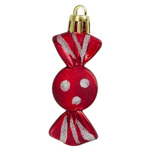 Northlight 8ct Red and White Round Peppermint Shatterproof Christmas Ornaments 2.25" - 1 of 2