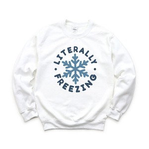 Simply Sage Market Women's Graphic Sweatshirt Literally Freezing - 1 of 3