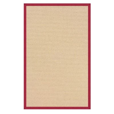 HomeStock Athena Natural & Red 2.6x12, Transitional, Machine Tufted and Hand Finished