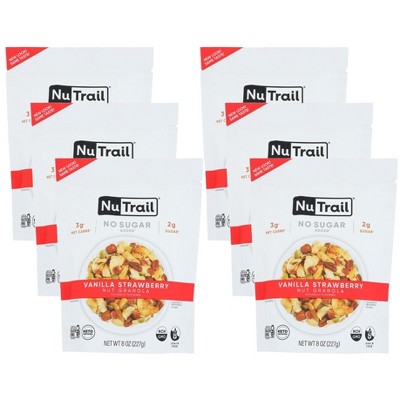 Nutrail Vanilla Strawberry Nut Granola- Case Of 6/8 Oz : Target