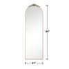 PexFix 21 in. W. x 64 in. H Full Length Arched Free Standing Body Mirror Metal Framed Wall Mirror Large Floor Mirror in Gold - 4 of 4