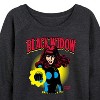 Women's - Marvel - Black Widow Logo Lightweight French Terry Wide Neck Long Sleeve Shirt - 2 of 4