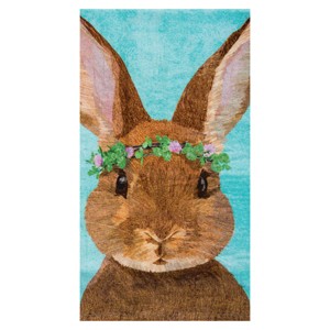 C&F Home Clover Easter Bunny Rabbit Spring Printed Flour Sack Kitchen Dishtowel - 1 of 4