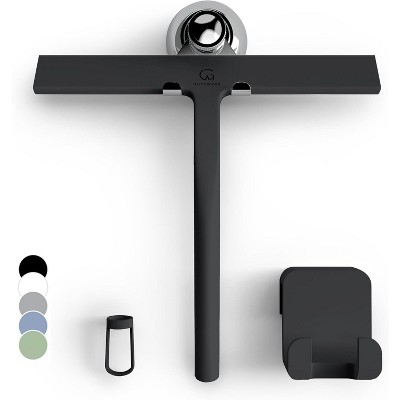 Shower Squeegee for Glass Doors, 11 Inch Silicone Window and Bathroom Cleaning Squeegee with Modern Design