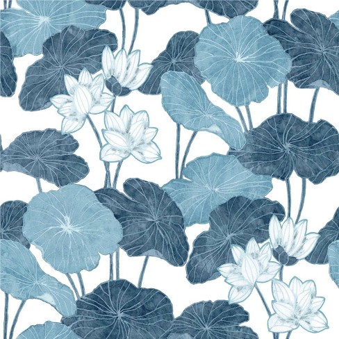 Roommates Lily Pad Peel Stick Wallpaper Target