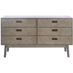 Donald 6 Drawer Mid-Centry Dresser - SFV2110 - Safavieh Couture - 1 of 4