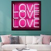 Neon Love Love Love Pink on Black by Hailey Carr Unframed Wall Canvas - iCanvas - 4 of 4