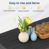 Vynxaria Patio Coffee Tables - 43" Black Rectangle Outdoor Table with Modern Design - 4 of 4
