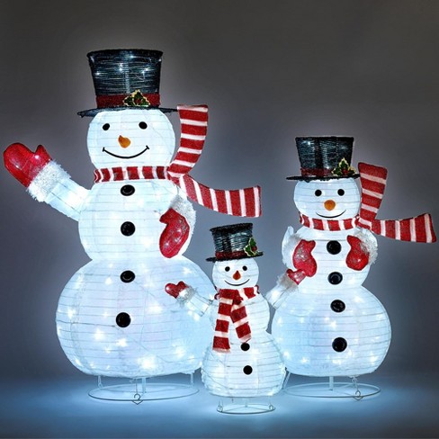 Evergreen Snowman Beaming Buddies Collapsible Lantern