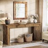 Hommoo Farmhouse Extra Long Console Table Rustic Brown - 2 of 4