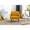 LOVMOR Modern Accent Chair w/Rose Golden feet & Upholstered,leisure single sofa for Living Room Bedroom Office - 2 of 4