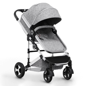 Kinder King Cozi 2 Convertible Baby Stroller, Folding High Landscape Infant Carriage, Adjustable Canopy, Diaper Bag, Anti-Shock - 1 of 4