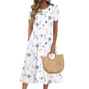 grecerelle women's casual loose pocket long dress Women Summer Crew Neck Short Sleeve Maxi with Pockets, Boho Khaki, S at Amazon Clothing store Material:65%Polyester+35%Cotton Product Group: 3928 this dress offers a Firerie Women's Elegant Olive