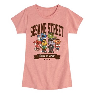Girls' - Sesame Street - Class Of 1969 Fitted Short Sleeve Graphic T-Shirt - 1 of 4