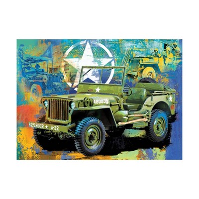 EuroGraphics The Jeep Army Truck Collectible Shaped Tin Puzzle Jigsaw Puzzle
