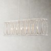 Rennnsan Elveny 47" W 6 - Light Rectangle Candle Distressed Metal Industrial Dimmable Chandelier in White - 2 of 4