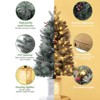 3Ft Pre-Lit Artificial Christmas Tree,Snow Flocked Xmas Frost Trees Decoration for Home,Small Spaces,Lighting Base,Battery Operated Time - 3 of 4