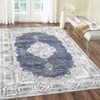 Washable Area Rug with Rubber Backing Low Pile Floral Vintage Rug Large Foldable Stain Resistant Indoor Carpet for Living Room Bedroom - 3 of 4