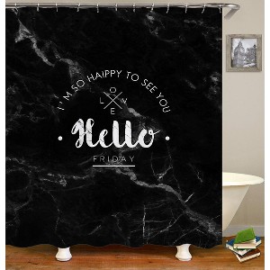 Hello Friday Shower Curtains for Bathroom Waterproof Fabric Bath Curtain Durable Soft Stylish Bathroom Decor 72x72 Inch - 1 of 1