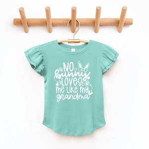The Juniper Shop No Bunny Loves Me Like Grandma Toddler Flutter Sleeve Tee - 1 of 2