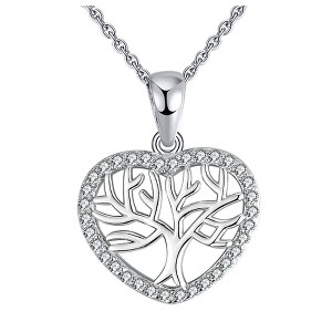 Heart Tree Life Pendant Necklace for Women Sterling Silver Cz Ginger Lyne Collection - 1 of 4