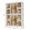 Portable Wardrobe Closet Storage Organizer for Clothes,Collapsible Armoire Wardrobe Closet with 8 Cubes 2 Hanging Rod,Folding Storage Box for Bedroom - 3 of 4