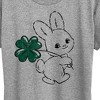 Women's - Instant Message - Bunny And Clover Short Sleeve Graphic T-Shirt - 2 of 4