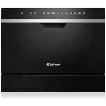Costway Countertop Dishwasher 6 Place Setting Countertop Built-in Dishwasher Machine w/LED Touch Control & Air Dry Function