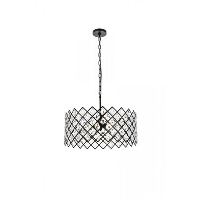 Elegant Lighting Lyla 21 inch pendant in black
