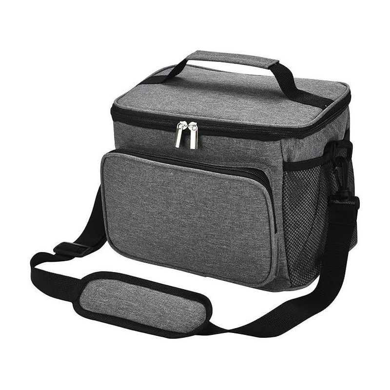 Outlery Insulated Lunch Bag with Adjustable Shoulder Strap, Gray, 1 of 2