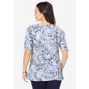 Jessica London Women's Plus Size Stretch Cotton Square Neck Tee - 3 of 4