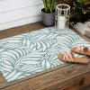 Heather Dutton Flowing Leaves Seafoam Outdoor Rug - Deny Designs - 3 of 4