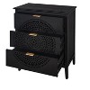 NicBex 3 Drawer Dresser Storage Chest with Hollow-Carved and Metal Handles for Bedroom,Living Room,Entryway - 4 of 4