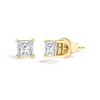 Haus of Brilliance IGI Certified 14k Yellow Gold Princess Solitaire 3/8 Cttw Diamond Stud Earrings - 2 of 4