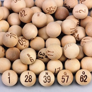 S&S Worldwide Wood Bingo Balls 7/8in Pk75 - 1 of 2