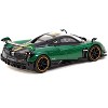Pagani Huayra BC Trifoglio Verde Green Metallic and Black w/Yellow Stripes "Global64" Series 1/64 Diecast Model by Tarmac Works - 2 of 3