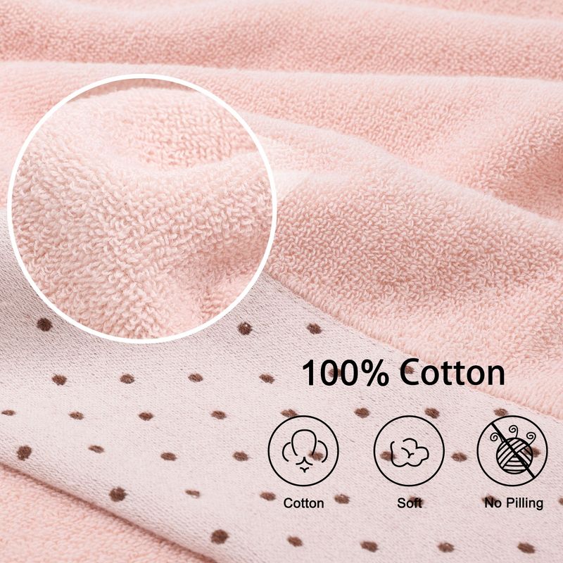 PiccoCasa Soft 100% Combed Cotton 600 GSM Highly Absorbent for Bathroom Shower Hand Towel Set, 4 of 7