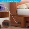 Mjkone Multifunctional Murphy Bed Cabinet Queen Size with USB Charging Station,Drawers & Tri-Folding Mattress - 4 of 4