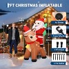TackView 7FT Christmas Inflatable Santa Claus with Reindeer, Blow Up Santa Claus Yard Decoration,Xmas Decorations for Holiday Party Home Decor - 3 of 4