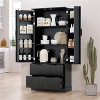 LunaLulinlk 72" Modern Fluted Kitchen Pantry Cabinet with 2 Large Drawers & 8-Door Spice Rack, Freestanding Storage Organizer - 3 of 4